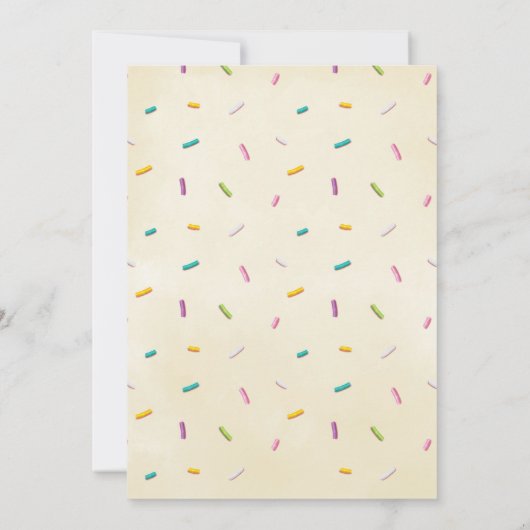 Baby Sprinkle Baby shower Genderneutrale Partij Kaart (Achterkant)
