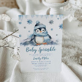 Baby Sprinkle, Baby shower Penguin Invitation Kaart