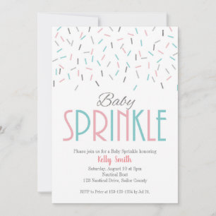 Baby Sprinkle, Baby Shower, Tweeling, Geslacht Neu Kaart
