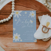 Baby Sprinkle, Baby shower uitnodiging Daisy Blue
