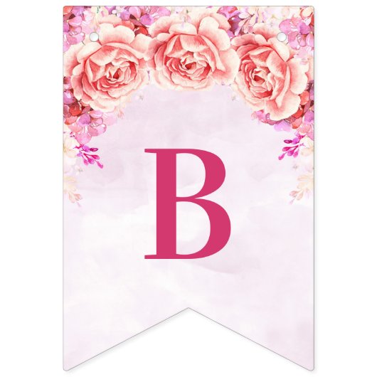 Baby Sprinkle Banner Lavender Waterverf Flowers (Tweede vlag)