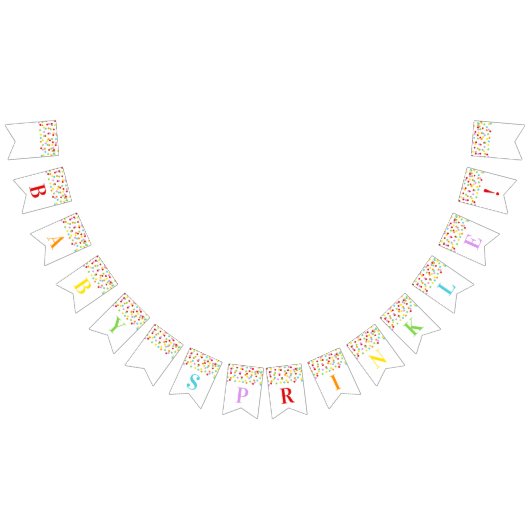 Baby Sprinkle Banner Rainbow Confetti (Alle)