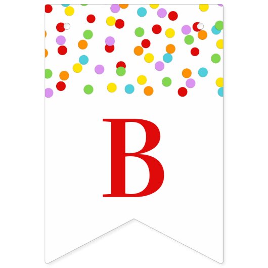 Baby Sprinkle Banner Rainbow Confetti (Tweede vlag)