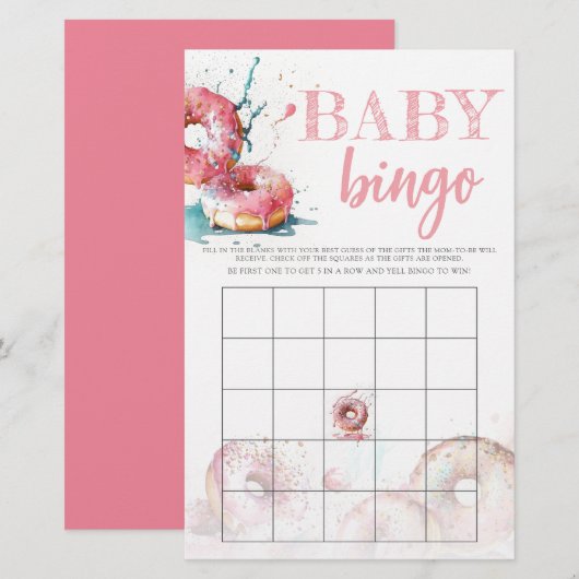 Baby Sprinkle Bingo Baby Bingo Baby shower (Voorkant / Achterkant)