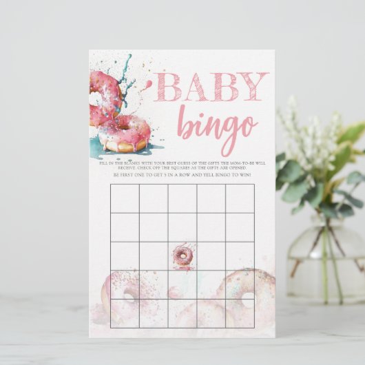 Baby Sprinkle Bingo Baby Bingo Baby shower (Staand voorkant)