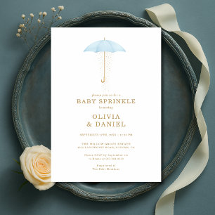 Baby Sprinkle Blauwe Jongen Baby Shower Kaart