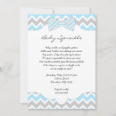 Baby Sprinkle Blue Bow stropdas baby shower nodigt Kaart (Voorkant)