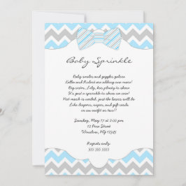 Baby Sprinkle Blue Bow stropdas baby shower nodigt Kaart