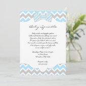 Baby Sprinkle Blue Bow stropdas baby shower nodigt Kaart (Staand voorkant)