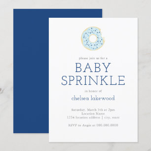 Baby Sprinkle // Blue Boy Donut Shower Kaart
