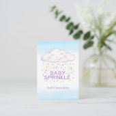 Baby sprinkle boek wedstrijd cloud sprinkles informatiekaartje (Staand voorkant)