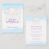 Baby sprinkle boek wedstrijd cloud sprinkles informatiekaartje (Voorkant / Achterkant)