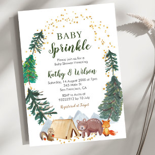 Baby Sprinkle Bosdier Uitnodiging