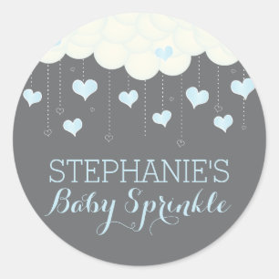 Baby Sprinkle Boy Favor Sticker