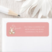 Baby Sprinkle Bunny Pink Baby shower Etiket (Insitu)