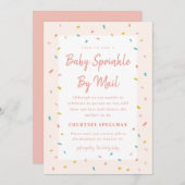 Baby Sprinkle by mail uitnodiging (Voorkant / Achterkant)