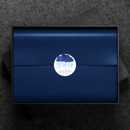 Baby Sprinkle Classic Blue | Kool Shower Hartelijk Ronde Sticker