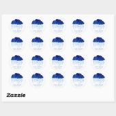 Baby Sprinkle Classic Blue | Kool Shower Hartelijk Ronde Sticker (Vel)