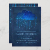 Baby Sprinkle Classic Blue | Moody Shower Cloud Kaart (Voorkant / Achterkant)