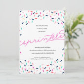 BABY SPRINKLE CONFETTI INVITATIE KAART (Staand voorkant)