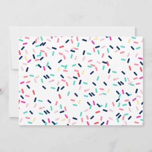 BABY SPRINKLE CONFETTI INVITATIE KAART (Achterkant)