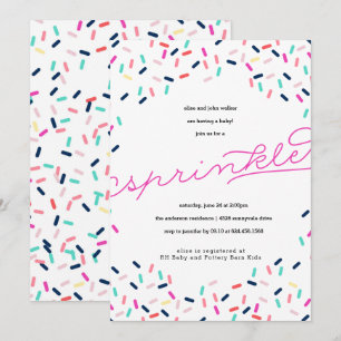 BABY SPRINKLE CONFETTI INVITATIE KAART