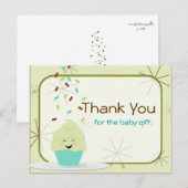 Baby Sprinkle Dank u genderneutraal Briefkaart (Voorkant / Achterkant)