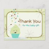 Baby Sprinkle Dank u genderneutraal Briefkaart (Voorkant)