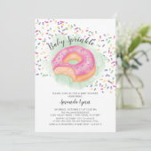 Baby Sprinkle Donut Baby shower Invitation Kaart (Staand voorkant)