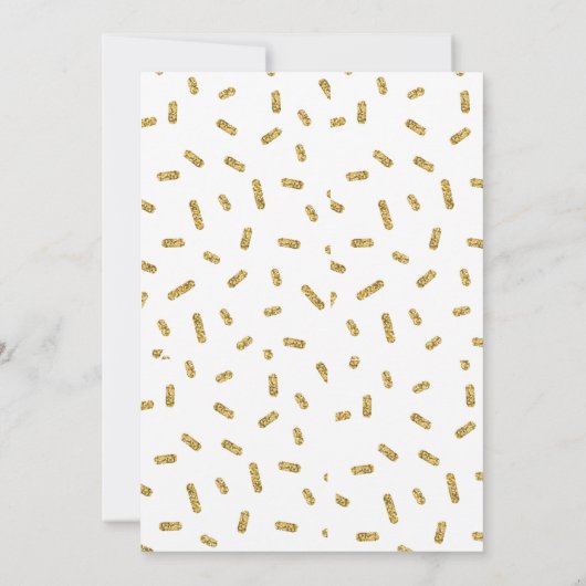 Baby Sprinkle Donut Invitation Kaart (Achterkant)