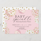Baby Sprinkle Donut Invitation Kaart (Voorkant / Achterkant)