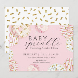 Baby Sprinkle Donut Invitation Kaart
