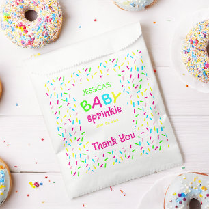 Baby Sprinkle Feest Dank Je Rainbow Sprinkles Bedankzakje