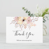 Baby Sprinkle Floral Baby shower Hartelijk dank Bedankkaart (Staand voorkant)