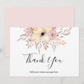 Baby Sprinkle Floral Baby shower Hartelijk dank Bedankkaart (Voorkant / Achterkant)