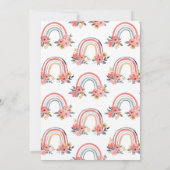 Baby Sprinkle Floral Blush Pink Rainbow Stijlvol Kaart (Achterkant)