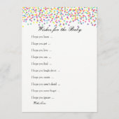 Baby Sprinkle Game - wil Baby en raad eens wie Advieskaart (Achterkant)