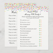 Baby Sprinkle Game - wil Baby en raad eens wie Advieskaart (Voorkant / Achterkant)