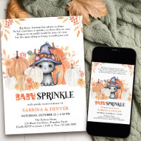 Baby Sprinkle Gedicht Kat in Heksenhoed Baby Showe