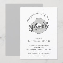 Baby Sprinkle Gender Neutral Doughnut Invitation Kaart