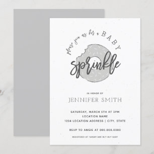Baby Sprinkle Gender Neutral Doughnut Invitation Kaart