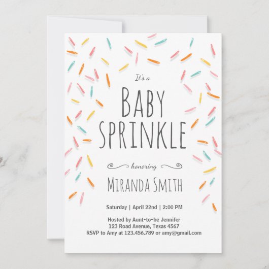 Baby Sprinkle Gender Neutral Sprinkles Confetti Kaart (Voorkant)
