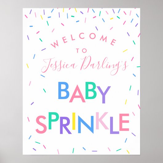 Baby Sprinkle Gender Neutral Welcome Poster (Voorkant)