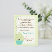 Baby Sprinkle Gender Neutrale Uitnodiging (Staand voorkant)