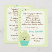 Baby Sprinkle Gender Neutrale Uitnodiging (Voorkant / Achterkant)
