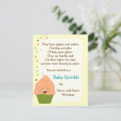 Baby Sprinkle Gender Neutrale Uitnodiging (Staand voorkant)