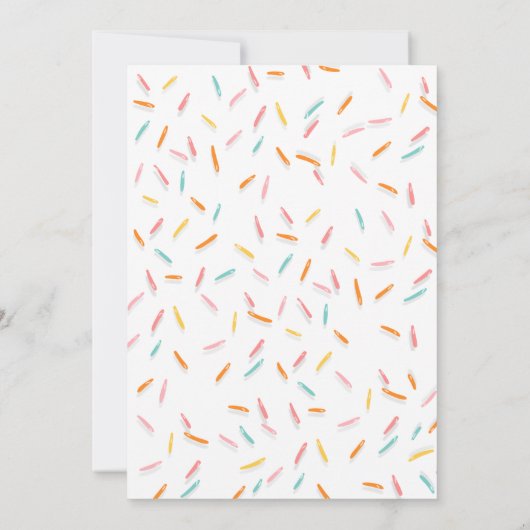 Baby Sprinkle Genderneutraal codeschower Confetti Kaart (Achterkant)