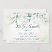 Baby Sprinkle Geslacht Neutrale Eucalyptus Greener Kaart (Voorkant)