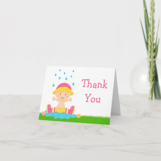 Baby Sprinkle Hartelijk dank Bedankkaart (Voorkant)