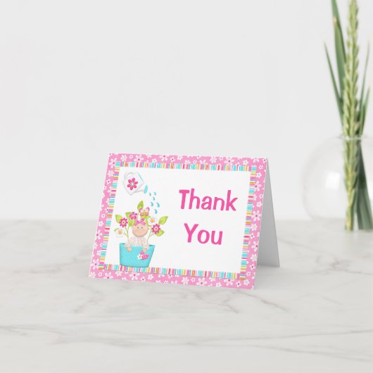 Baby Sprinkle Hartelijk dank Bedankkaart (Voorkant)